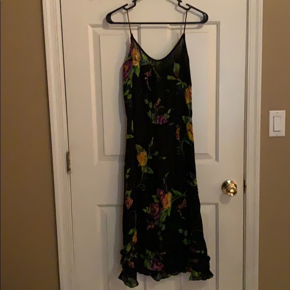 Black Floral sleeveless Dress